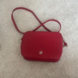 New York & Company Red Structured Crossbody Bag